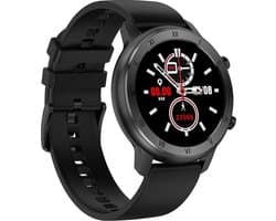 Belesy® LOVE -  Smartwatch Dames - Smartwatch Heren - Horloge - Stappenteller - Full Circle – Diverse Wijzerplaten - Bloeddruk - Mutli sport - Siliconen - Zwart