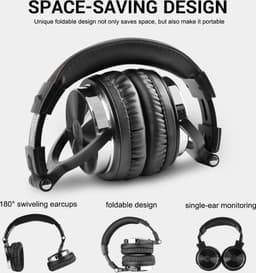 OneOdio Studio Dj Headphone Pro 10 - Over-ear koptelefoon - hoofdtelefoon  - dj set - kop telefoon - professionele koptelefoon - muziek studio - dj set mengpaneel - dj Headphones — thumbnail 2