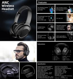 OrangeAudio Wireless Hoofdtelefoon met Active Noise Cancelling — thumbnail 5