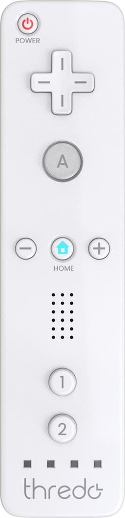 Thredo Remote Controller + Nunchuk voor Nintendo Wii / Wii U (Motion Plus) - Wit — thumbnail 2
