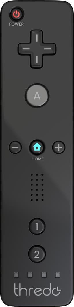Thredo Remote Controller + Nunchuk voor Nintendo Wii / Wii U (Motion Plus) - Zwart — thumbnail 2