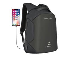 Anti Diefstal Rugzak Inclusief Usb Oplaadstation - Geschikt voor Laptop -  Anti Theft en Spat Waterdicht| Lovnix Bag104 | Zwart