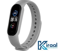 Kiraal Ultra - Stappenteller - Activity Tracker - Temperatuurmeter - Bloeddrukmeter - Hartslagmeter - Smartwatch - Horloge - Heren - Dames - Nederlandse Handleiding - Grijs