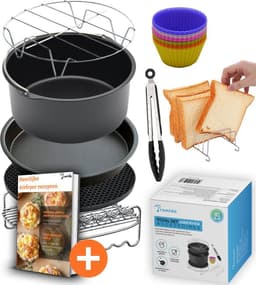 Promida 13-Delige Airfryer Accesoireset - Accessoire voor heteluchtfriteuse - 20cm — thumbnail 1
