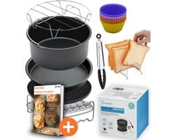 Promida 13-Delige Airfryer Accesoireset - Accessoire voor heteluchtfriteuse - 20cm