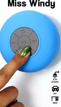 Piu Forty Bluetooth Waterproof Speaker rubber finished hands free call – Pink or Green — thumbnail 5