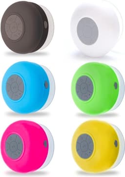 Piu Forty Bluetooth Waterproof Speaker rubber finished hands free call – Pink or Green — thumbnail 2