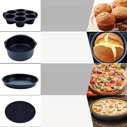 Bakset Airfryer - 12 Stuks - Keukengerei set - Airfryer accessoires - Hetelucht friteuse - Bakvorm - Pizzapan- Complete set — thumbnail 6