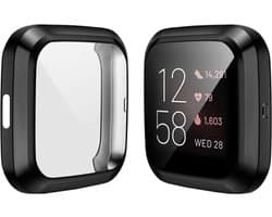 YPCd® FitBit Versa 2 Siliconen Case - Zwart - 360 bescherming