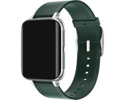 DrPhone CurvX - 3D Pixel Scherm - Smartwatch 44mm - 1.78 Inch 420*485 - ECG Fitness Tracker Hartslag - Leder Groen