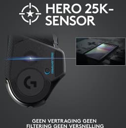 Logitech G502 LIGHTSPEED - Draadloze Gaming Muis - 25K DPI - Zwart — thumbnail 4