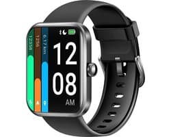 Smartwatch Dames Heren en Kinderen - Watch geschikt voor Android/ iOs - Zwart