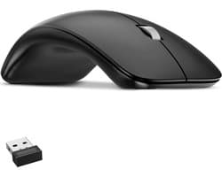 Ergonomische Draadloze Muis - Draadloos 2.4Ghz - Laptop Muis - Geschikt voor Microsoft Windows 11, 10, X, Vista - Model Surface Arc Wireless Mouse