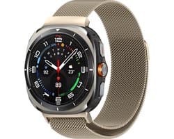 Stravo Premium Milanese Magnetisch Horlogeband – Starlight – Geschikt Voor Samsung Galaxy Watch Ultra 47mm – Luxe Verstelbaar Roestvrijstalen Polsbandje voor Heren en Dames – Milanees Smartwatch Bandje voor Samsung Galaxy Watch Ultra / Ultra 2025