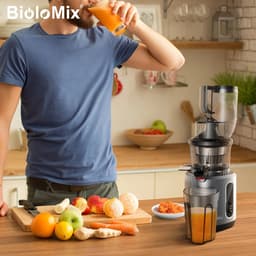 Mercadome® Slowjuicer - Sapcentrifuge - Sinaasappelpers - Citruspers electrisch - Compact - Gebruiksvriendelijk - Multifunctioneel - 700ML - Hoogte 44cm — thumbnail 4