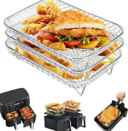Accessoires voor Ninja Double Stake XL Airfryer - 3 Lagen Rack - 304 RVS Grid — thumbnail 1