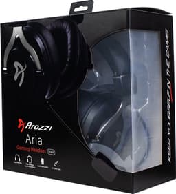 Arozzi Aria Bedrade Gaming Headset - 3.5 mm Jack - Voor PC & Consoles - Zwart — thumbnail 3