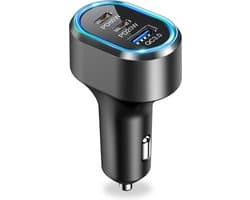 Caliber Autolader - Snellader - Autolader Usb C - 12v Usb Autolader - USB QC3.0 18W & Usb C 65W & Usb C 20W - Ook geschikt voor laptops en tablets - 103 Watt - 12/24Volt (PS27)