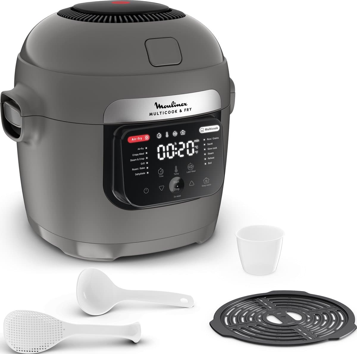 Moulinex Multicook & Fry MZ730BF0 - Multicooker - Grijs — afbeelding 1
