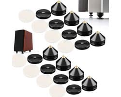 Set van 8 speaker spikes voor hifi-luidsprekers - audio versterker DAC CD isolatie stand - schokbestendige aluminiumlegering spikes (zwart)