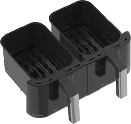 Little Balance 8765 - dubbele Airfryer - 2 x 4.5 liter inhoud - 2460 Watt - 8 programma's - PFAS vrij — thumbnail 4