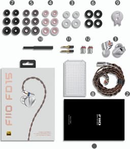 FIIO FD15 - In-ear oordopjes - Bedraad - Oorhaak - Zilver — thumbnail 2