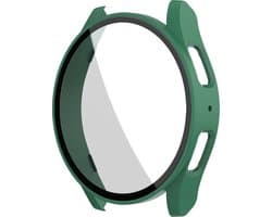 Stravo Screen protector case voor Samsung Galaxy Watch 7 - 44mm - Full Cover Hard Case / Beschermend Hoesje - Groen - Samsung Galaxy Watch 7 - 44mm screenprotectors