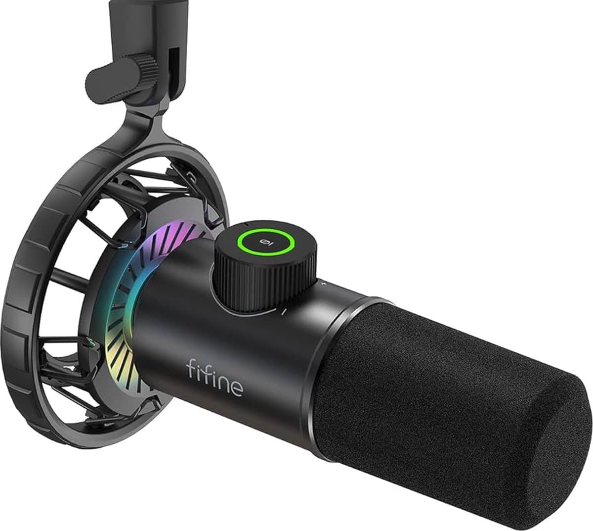 FIFINE K658 - Gaming Microfoon Dynamische - Podcast Streaming PC PS4 PS5 - USB RGB - Zwart — afbeelding 1