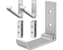 Opvouwbare koptelefoonstandaard muurbevestiging - aluminium muurhaak - 1 kg tape - 20 kg schroeven - hoofdbandbeschermer (5 stuks)