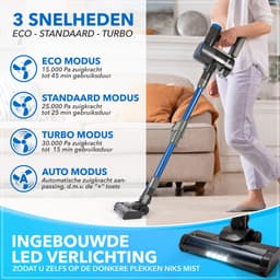 Innovixpro® Steelstofzuiger Draadloos - Krachtige 30KPa Steelstofzuiger met Dweilfunctie - Zonder Zak - Op Accu - Incl. Extra Opzetstukken & Opbergtas - HEPA Filter - Steelstofzuigers - Handstofzuiger - Multifunctionele Steelstofzuiger — thumbnail 2