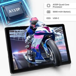 Hot Pepper DT10 Android 13 (2023) Tablet - WiFi - 4GB RAM - 128GB - 10.1 inch - 5000 mAh - Carbon Zwart — thumbnail 2