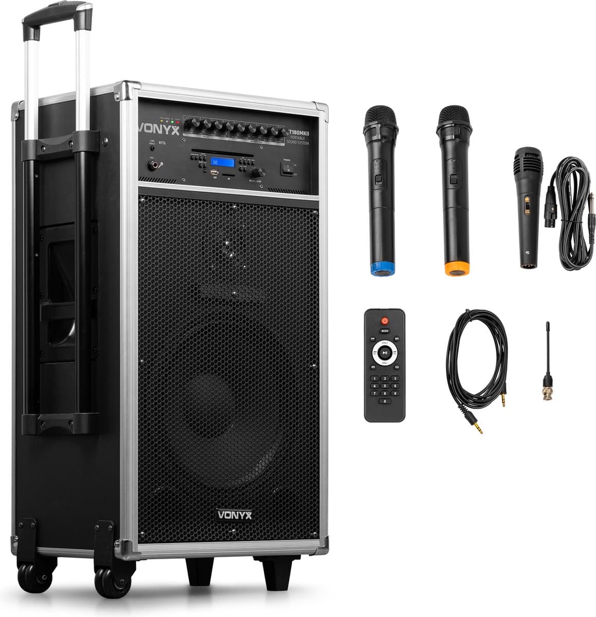 Mobiele speaker - Vonyx ST180 portable speaker met Bluetooth en draadloze microfoons - 450W — afbeelding 1