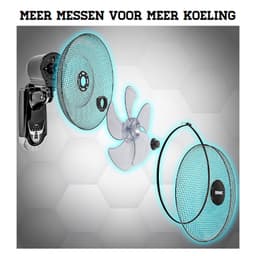 Wandventilator - Muurventilator Met Krachtige 60W Motor - Muur Ventilator Met 5 Bladen - Inclusief Afstandsbediening — thumbnail 3