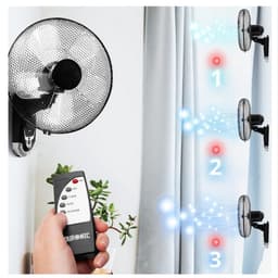 Wandventilator - Muurventilator Met Krachtige 60W Motor - Muur Ventilator Met 5 Bladen - Inclusief Afstandsbediening — thumbnail 4