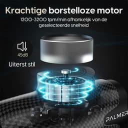 Palmero® Pro Massage Gun - Tot 60% Dieper - Uiterst Stil & Krachtig - Lange Batterijduur - 30 snelheden - 6 kopstukken - Gratis e-book - Massageapparaten - Massage pistool – Incl. draagbare compacte koffer — thumbnail 5