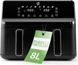 Equivera Dubbele Airfryer - Dubbele Mand - Dual Cook - Heteluchtfriteuse - Verschillende Programma's - Dual Zone - Mega — thumbnail 1