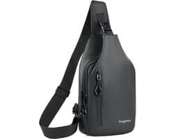 Gogetta® Crossbody Bag Heren - Waterdichte en Compacte Slingbag & Schoudertas met USB - Crossbody Tas voor Dagelijks Gebruik, Wandelen, Reizen & Festivals - Kleine mannen tas voor telefoon