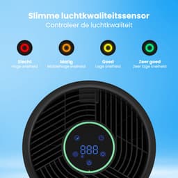 Auronic Luchtreiniger Compact Pro met HEPA 13 Filter, Ionisator en Koolstoffilter - Ruimtes tot 30m² - CADR-waarde van 150m³/u - Air Purifier met Aromatherapie - Wit — thumbnail 5