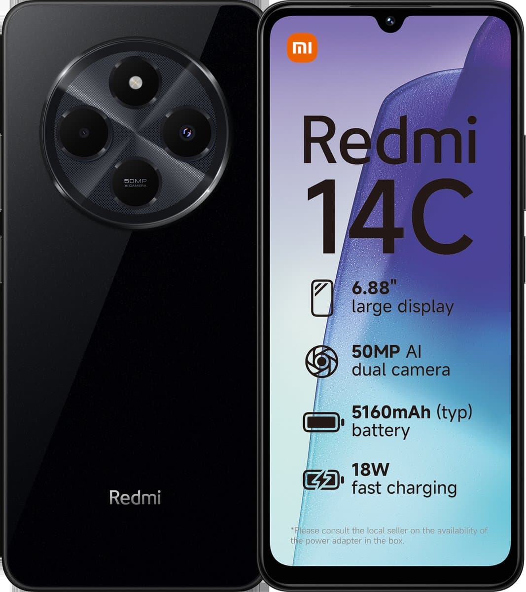 Xiaomi Redmi 14C - 4GB - 128GB - Midnight Zwart — afbeelding 1