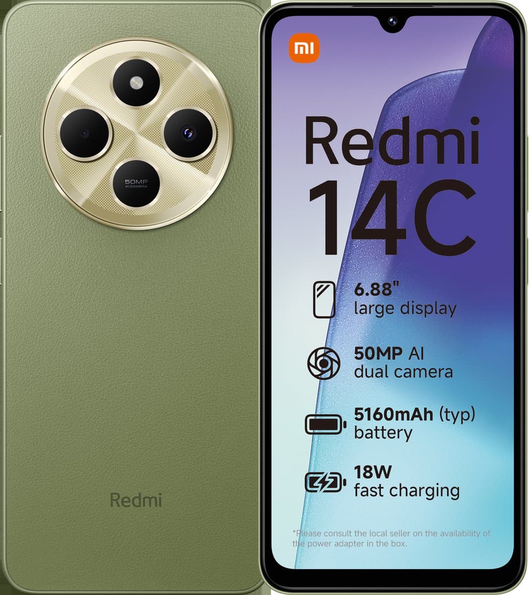 Xiaomi Redmi 14C - 4GB - 128GB - Sage Groen — afbeelding 1