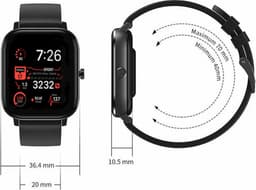 Fitgreat Grand 7 - Smartwatch - Smartwatch Dames - Heren& Kinderen- 2026 Model - Zwart — thumbnail 3