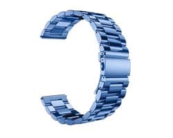 22mm Blauwe Oyster Horlogeband universeel - Band aanzet 22 mm - Horlogebandje RVS316l blauw | ook voor de volgende smartwatches geschikt Samsung S3 GT,Huawei Wami 2 ticwatch1 Amazfit 1/2,Honor Dream