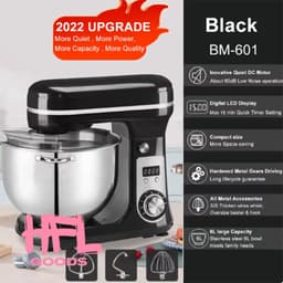 HFL Goods - Keukenmixer - Keukendeeg Kneeder Machine - 6 Liter - Zilver — thumbnail 4
