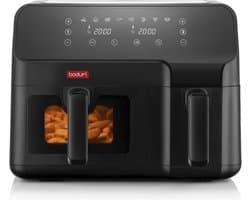 Olievrije friteuse - BODUM - Dubbel compartiment 3,2L en 5,1L - 2700 W - Zwart