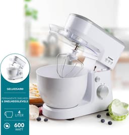Domo DO9241KR - Keukenmachine - 600W - 4L - Incl blender - Wit — thumbnail 2