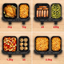 Moulinex Dual Easy Fry XXL EZ9428 - Dubbele Airfryer - 11 L — thumbnail 3