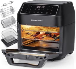 GOURMETmaxx Heteluchtoven Digitaal 12l - Zwart — thumbnail 1