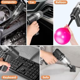 Handstofzuiger - Autostofzuiger - Draagbaar En Draadloos - 3-In-1 Persluchtstofzuiger - 4 Mondstukken - 2 Borstels — thumbnail 3