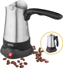 TZS First Austria Turkse Koffiemachine - Turkse Koffieapparaat - 3 Kopjes - Turkish Coffee Maker - 800W - RVS — thumbnail 1