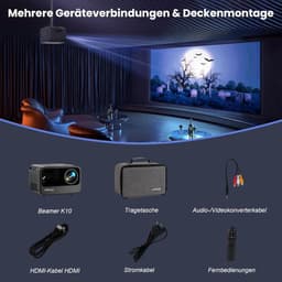 Equivera Mini Beamer - Draagbare Beamer - Beamer - Mini Beamer Projector - Projector - Mini Projector — thumbnail 5